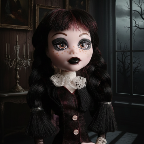 Monster High custum Mercredi Addams