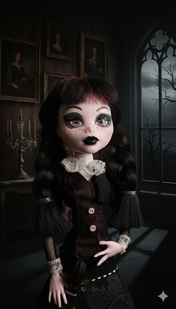 Monster High custum Mercredi Addams