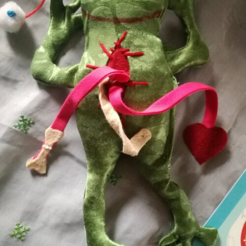 Peluche grenouille Road Kill